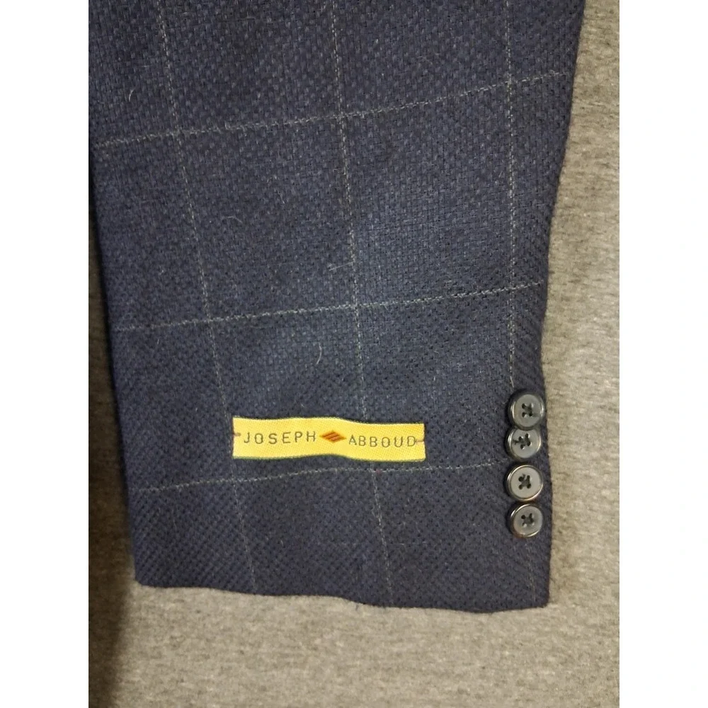 NEW Joseph Abboud Mens Jacket 42R Blue Plaid Wool Sportcoat Lightweight USA Made